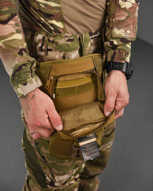 Сумка тактическая на бедро SILVER KNIGHT  кайот РА4981 Одесса - изображение 6