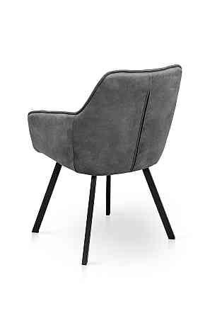 Крісло Тандем, чорний/ велюр темно-сірий Київ