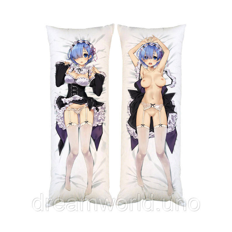 Подушка дакімакура Рем хентай Життя з нуля Ре зеро декоративна ростова подушка для обіймання Харків - фото 1