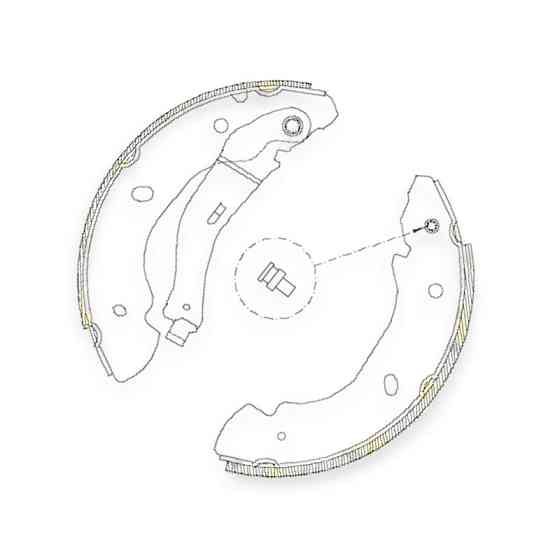 Колодки Ford Transit (FWD) (254x52) 00- барабанні Мукачево