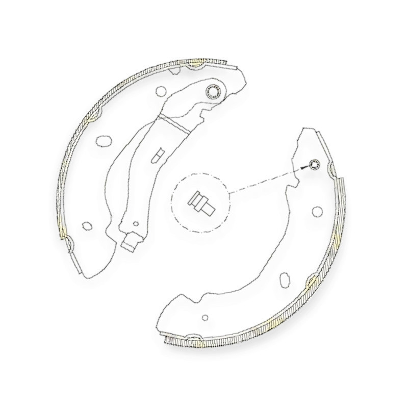 Колодки Ford Transit (FWD) (254x52) 00- барабанні Мукачево - фото 1