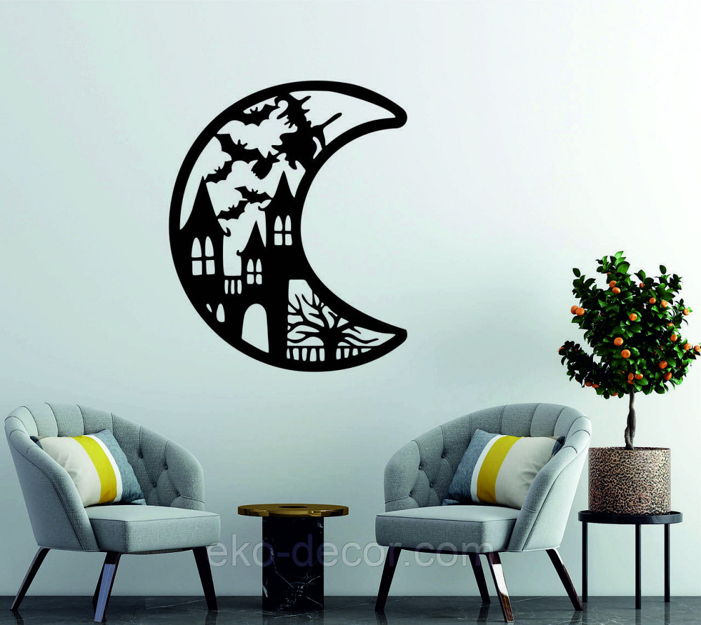 Декоративне настінне Панно «Хеллоуїн», Декор на стіну 70*57 см, Чорний Київ - фото 9