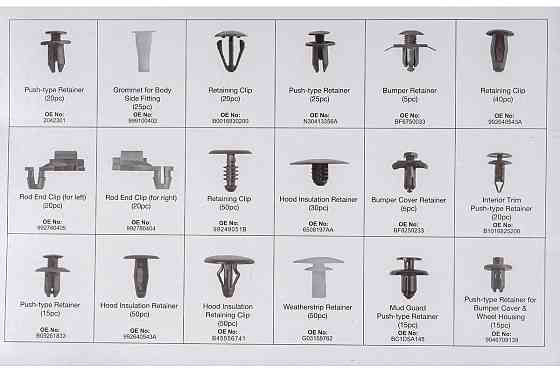 Набор клипс 475 предметов (MAZDA), пластиковом органайзере Forsage F-01Z0227 Одесса