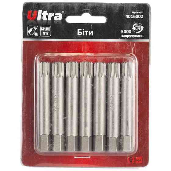 Биты Spline M12×75мм 10мм 7шт S2 (блистер) ULTRA (4016002) Киев