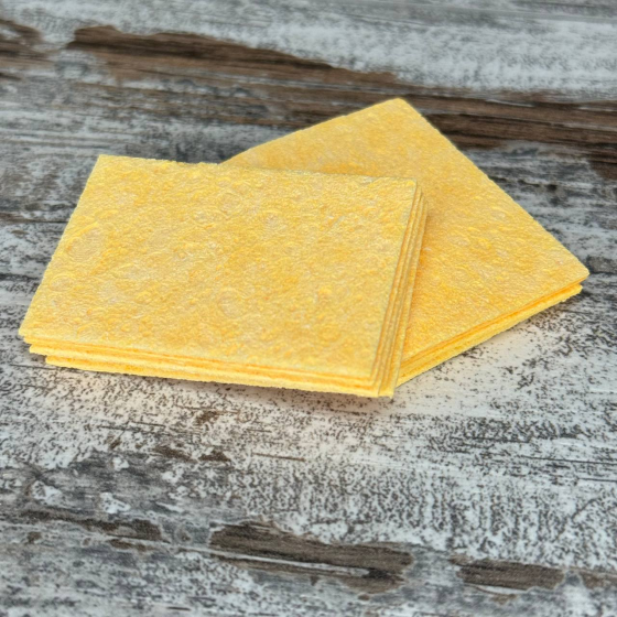 Губки для очистки жала паяльника 10 шт, целлюлозные 5x3.5 см, аксессуары для паяльной станции Киев