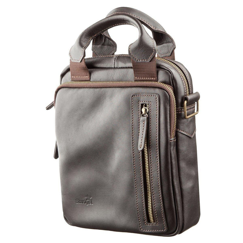 Сумка мужская SHVIGEL 11183 в гладкой коже Коричневая Киев - изображение 7