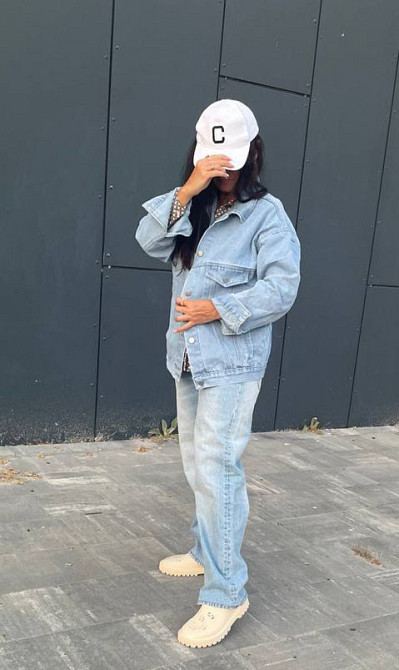 Джинсовая куртка женская оверсайз р 42-48 Харьков - изображение 1