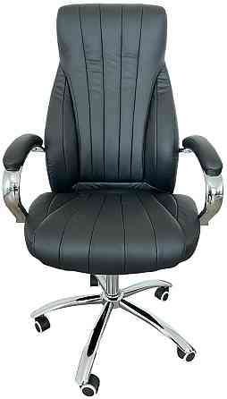 Офісне крісло керівника Tehforward Perun хром Anyfix Чорний Дніпро