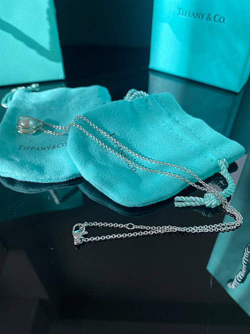 Тиффани подвеска с жемчугом / посеребрение / упакована в мешочек Tiffany Одесса - изображение 3