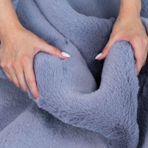 Килимок для підлоги з еко-хутра ТМ Dariana Elegant 75*150 см французький сірий Житомир