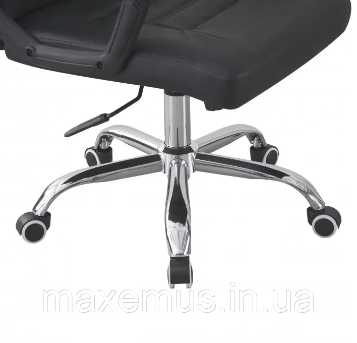 Офисное компьютерное кресло Bonro B-627 Черное на прорезиненных колесах с механизмом качания Мостиська - фото 13