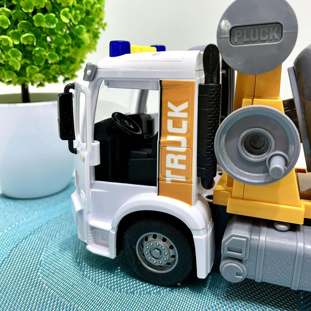 Спецтехніка Бетонозмішувач світло звук рухомі деталі масштаб 1:16 Жовто-сірий (ZH 812-1) Чернігів - фото 6