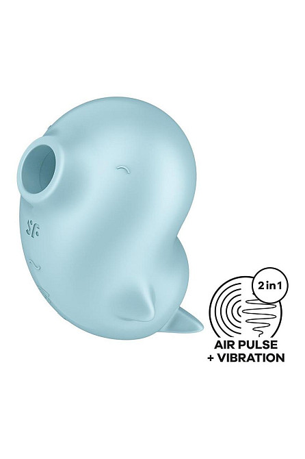Вакуумный стимулятор Satisfyer Sassy Seal с вибрацией, голубой, 9.5 см Sex Aura Киев - изображение 1