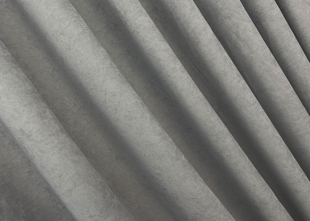 Комплект готових штор VR-Textil Мікровелюр Petek YL № 2012ш Сірий 150х270 см 2 шт (33-1021) Київ - фото 6