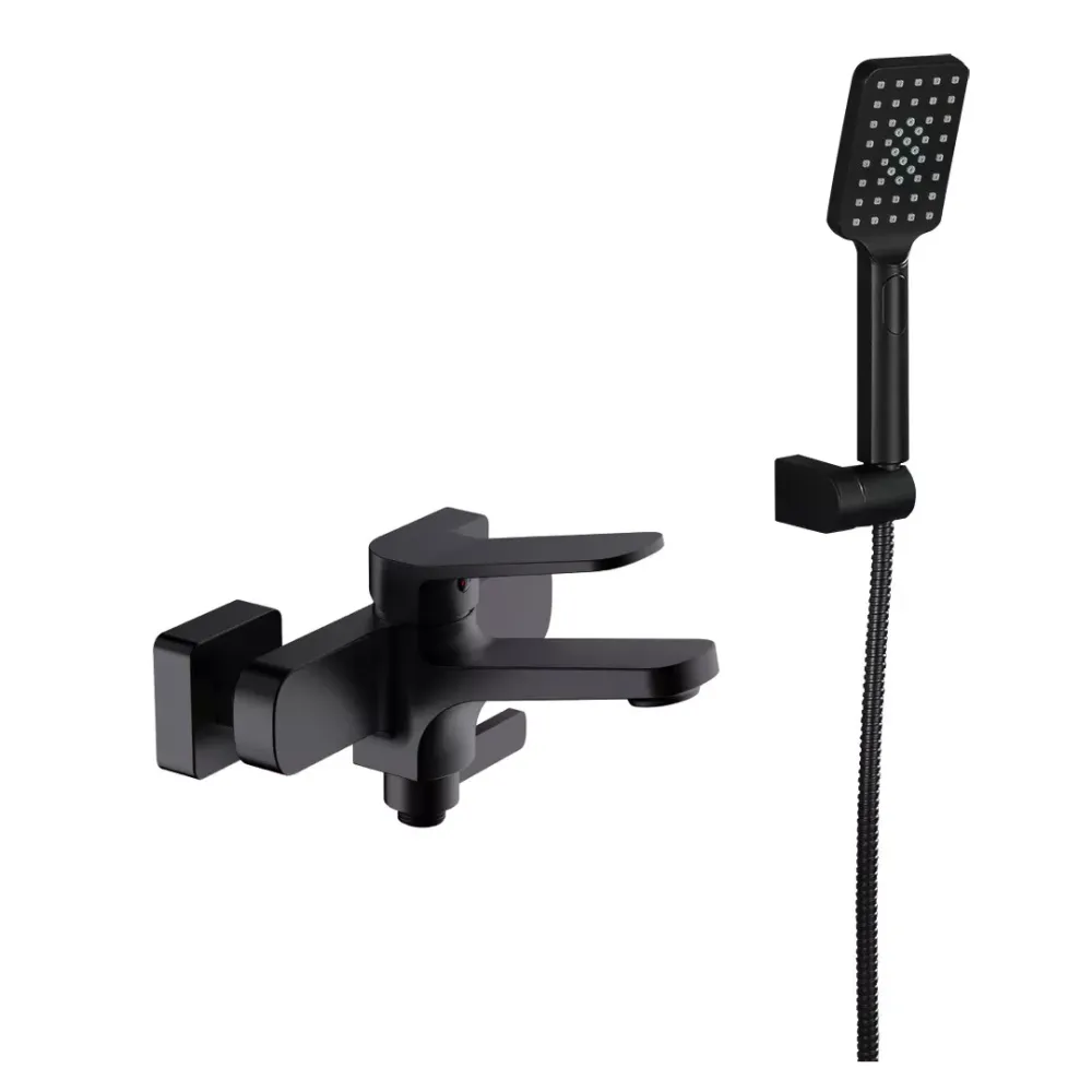 Смеситель для ванны с душевым гарнитуром Frap F3262 черный Киев - изображение 1