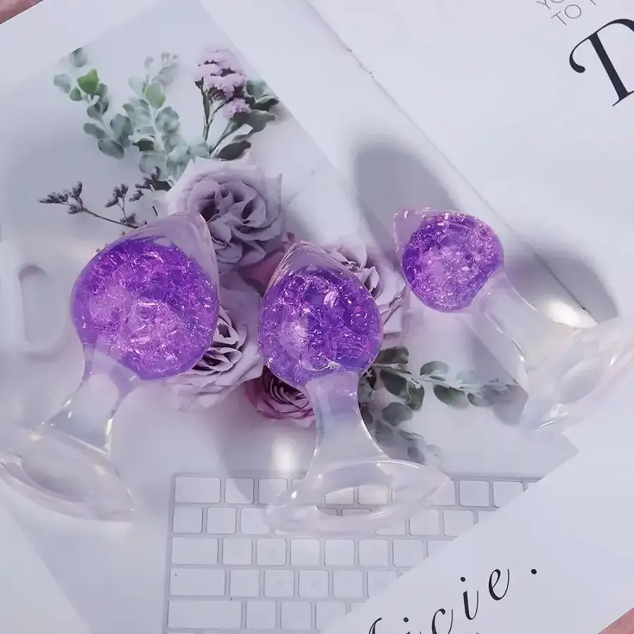 Анальная пробка Liebe Seele Heart-shaped Crystal Anal Plug - Purple Medium Львов - изображение 5
