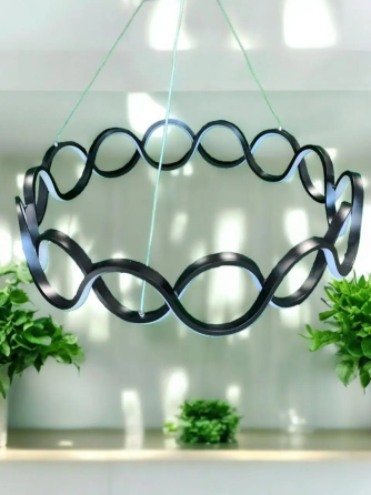 Світлодіодна люстра Скандинавія PJ806 Golden 50см Київ