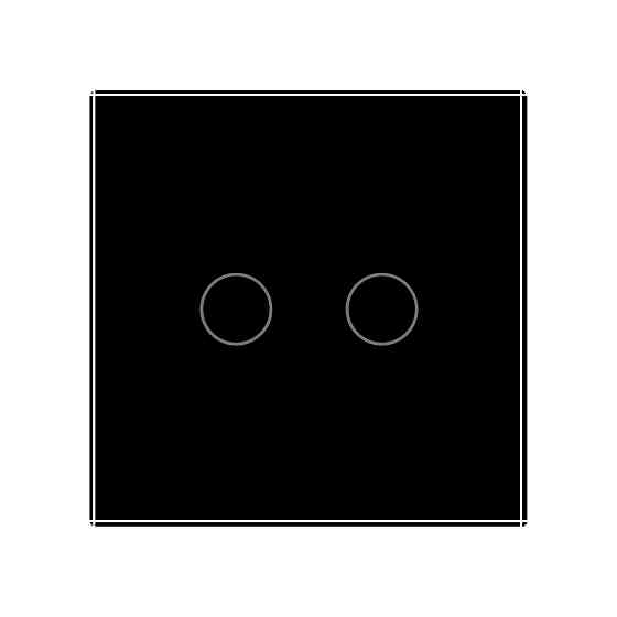 LIVOLO Безшумний сенсорний прохідний/перехресний вимикач 2 сенсори Livolo чорний скло (VL-C702S Коломия