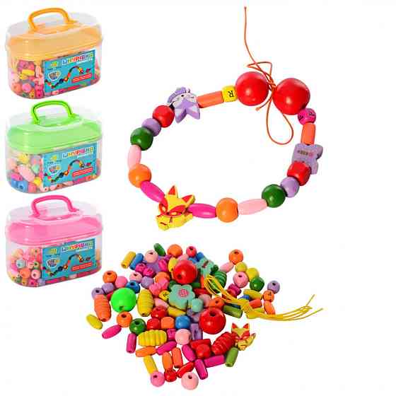 Дитяча розвиваюча іграшка Шнурівка MD 2200 дерев'яна Вінниця