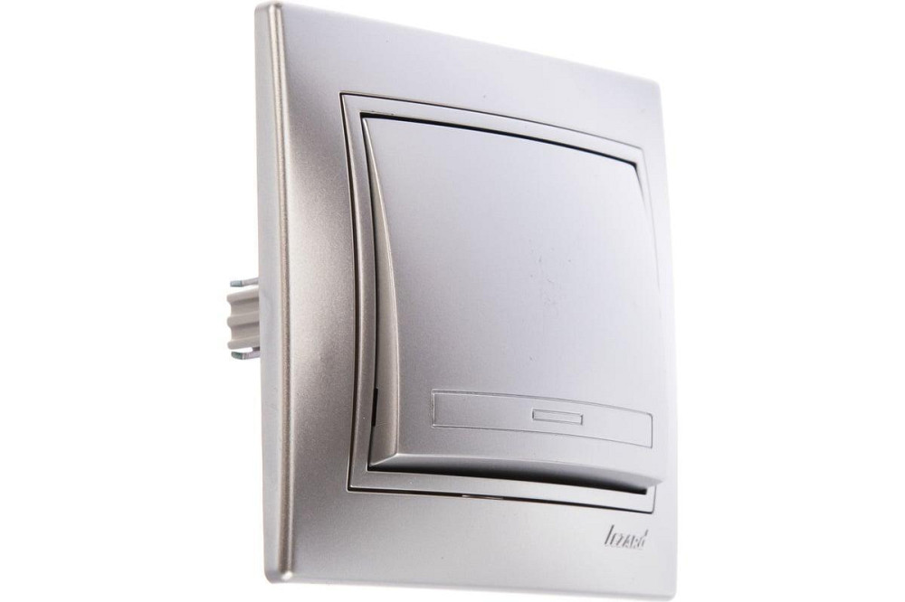 MIRA Вимикач метал сірий зі вставкою Lezard Харків - фото 1