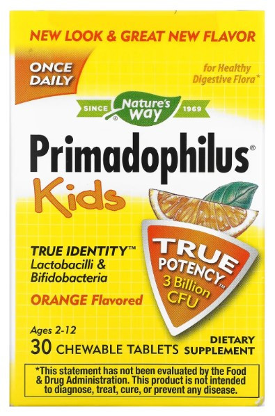 Пробиотик для детей Nature's Way Primadophilus® 30 tabs Апельсин Киев - изображение 1
