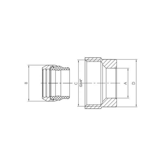 Євроконус для підключення мідної труби Koer KR.1149 - 3/4"x15    ( KR5131 ) 36487 Харків