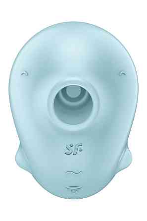 Вакуумный стимулятор Satisfyer Sassy Seal с вибрацией, голубой, 9.5 см Sex Aura Киев