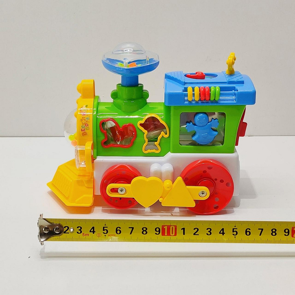 Паровоз розвиваючий TK Group озвучка на батарейках пищалка на трубі підсвічування Зелено-синій (93866) Чернігів - фото 5