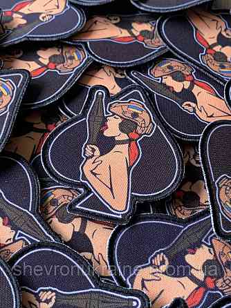 Печатный шеврон Пиковая дама (Форма контурная. На липучке) Размер 8x7см Киев