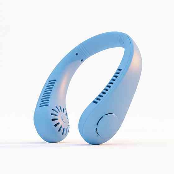 Вентилятор на шию Cat-neck Fan міні портативний USB X5 Синій Одеса