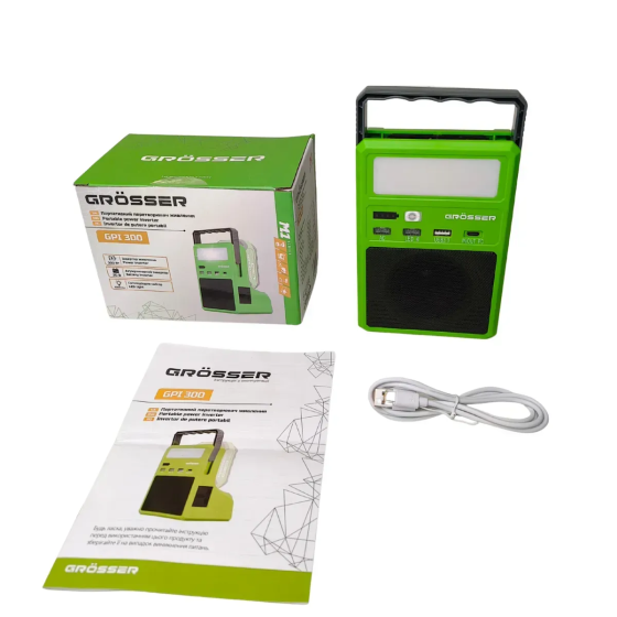 Потужний портативний перетворювач живлення + bluetooth-колонка Grosser GPI 300 (G0317) Київ