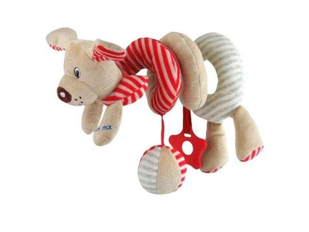 Спираль микс плюшевая STK-17515D Песик (33259, mix) ТМ BABY MIX Киев - изображение 1