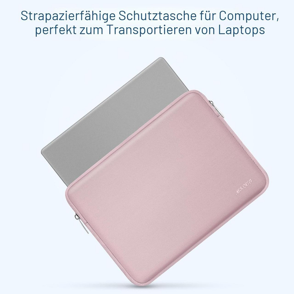 Чохол для ноутбука Mosiso Laptop Sleeve Neoprene baby pink 11" 31x23x2 см водонепроникний флісовий тонкий Київ - фото 7