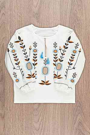 Вишиванка для дівчаток-підлітків, молочна топ Київ