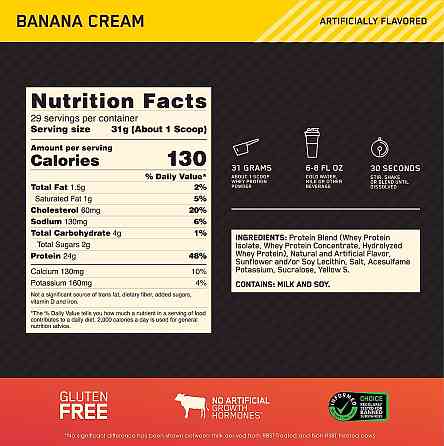 100% Whey Gold Standard | 908 gram (Banana cream) Луцк