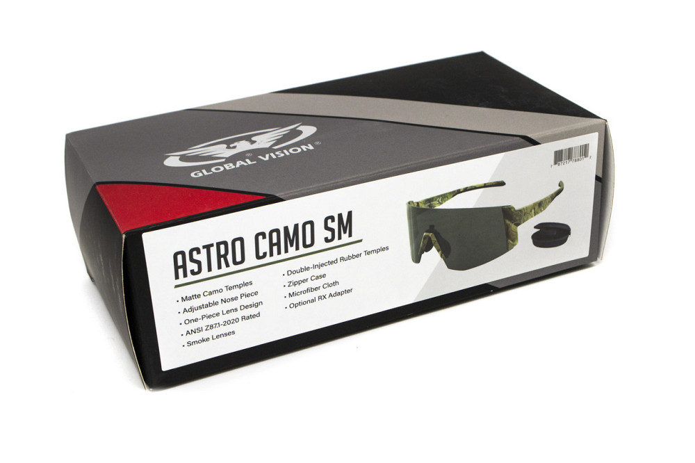 Окуляри захисні Global Vision Astro Camo (gray), сірі в камуфльованій оправі (з можливістю установки діоптрійної вставки) Запорожье - изображение 9