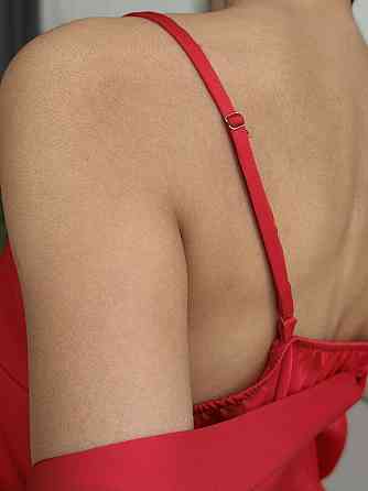 Шелковая ночная рубашка Красный XS/S Харьков