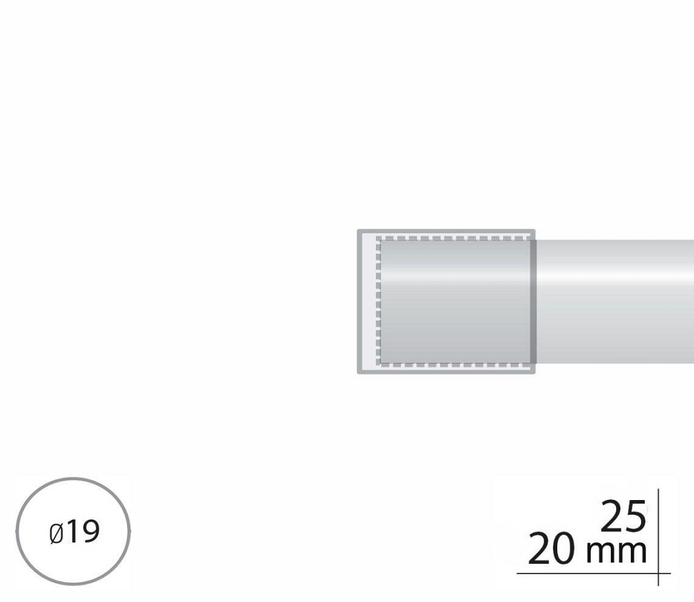Закінчення для карнизу Orvit ЗАГЛУШКА 19 мм БІЛЕ ЗОЛОТО (матове) Львів - фото 2