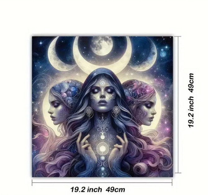 Скатерть для Таро с Тройственной Богиней 49×49 см | Алтарная ткань | Tarot Cloth Triple Goddess Киев - изображение 4