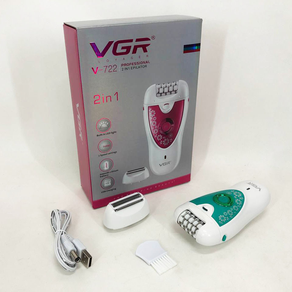 Бритва женская электрическая для тела VGR V-722, Эпилятор пинцет аккумуляторный, Депилятор JG-600 для волос Киев - изображение 10