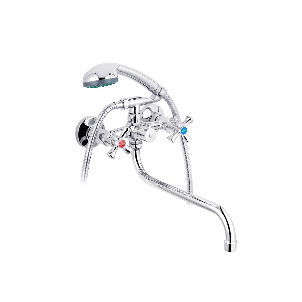 Змішувач для ванни Kroner KRM Rhein - C071 з душовим гарнітуром, хром Київ - фото 1