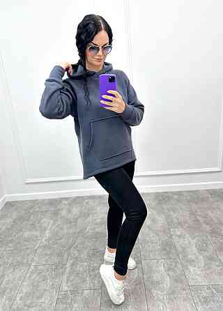 Худі вільного крою з капюшоном "Sky" оптом | Норма | Розпродаж моделі Графіт, 42-44 Київ