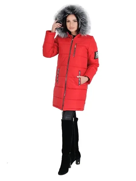 Женская модная длинная  зимняя куртка с мехом. 42-72р Киев - изображение 4