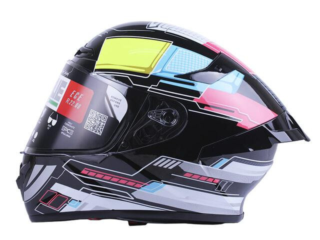 Шлем мотоциклетный интеграл MD-821, черный с цветным, size XL Мукачево - изображение 3