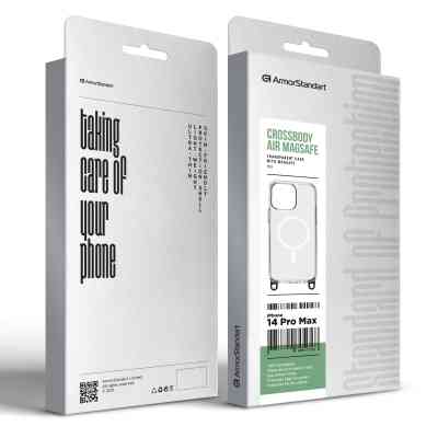 Чехол для мобильного телефона Armorstandart Crossbody Air MagSafe Apple iPhone 14 Pro Max Clear (ARM77792) Винница