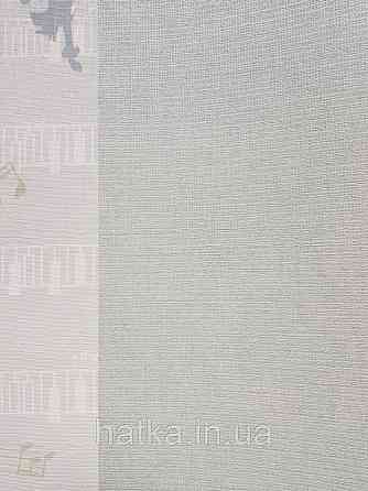 Обои виниловые на флизелине AdaWall Ada Kids метровые детские однотонные полоски сеточкой светло зеленые Киев