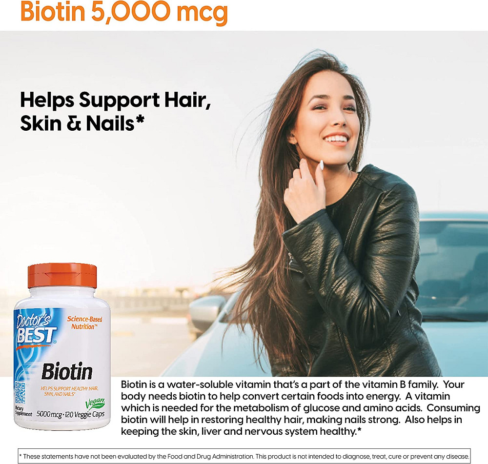 Біотин Biotin 5000 mcg 120 Veggie Caps Луцьк - фото 3