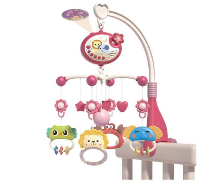 Музичний проектор карусель-мобіль-нічник з пультом та підвісними елементами Червоний (698-84-85) Чернігів - фото 5