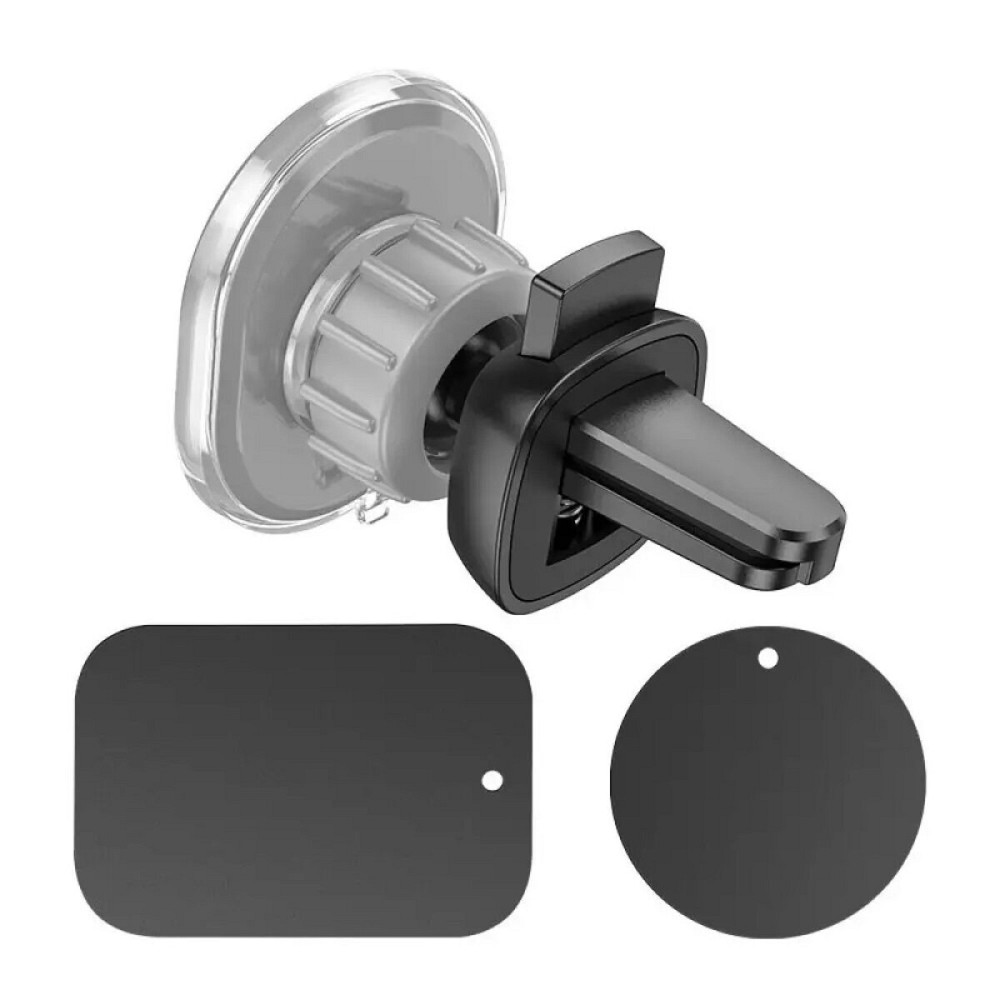 Тримач для мобільного HOCO H1 Crystal magnetic car holder(air outlet) Space Gray (6931474790170) Київ - фото 3