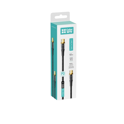 Кабель USB PD Type-C/Type-C ColorWay CW-CBPDCC053-BK 5,0А 1,2м чорний Житомир